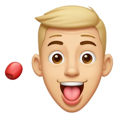 goofy guy swinging their tongue around sticker
