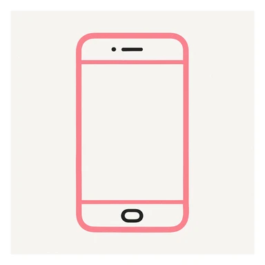 minimal pink and black phone on white background, no text sticker
