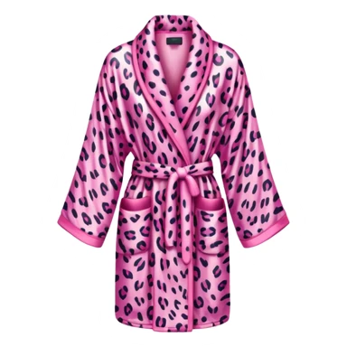 pink cheetah print robe  sticker