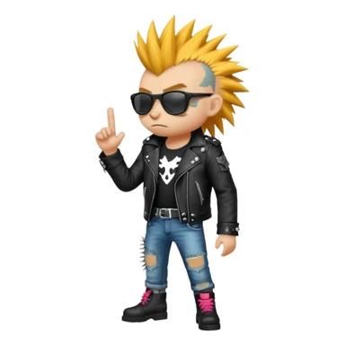 punk musician animal sticker