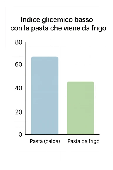 Indice glicemico basso grafico con la pasta che viene da frigo in italiano sticker
