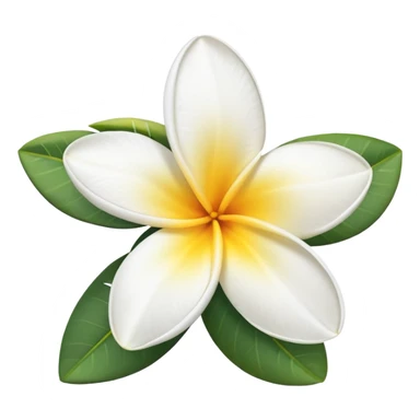 White Hawaiian flower sticker