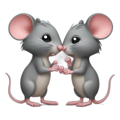 Two mouse kissing sticker