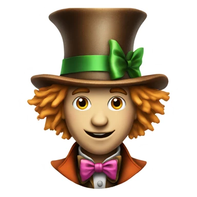 Mad hatter wearing a Christmas hat  sticker