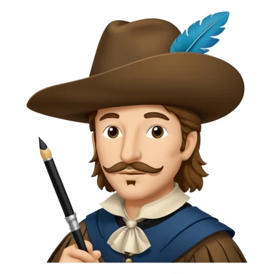 Cyrano de Bergerac with plume (pen) sticker
