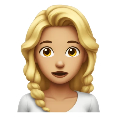 Feeling shock by seeing a beautiful girl sticker