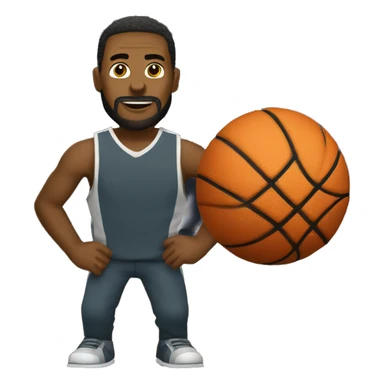 Persona entrando al aro de baloncesto sticker