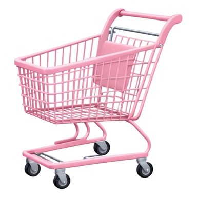 Pale pink empty shopping cart sticker