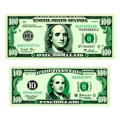 billete de 100 dolares sticker
