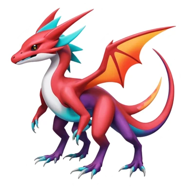 Shiny Glossy Oily Latias-Noivern-Salandit-Fusion (full body) sticker