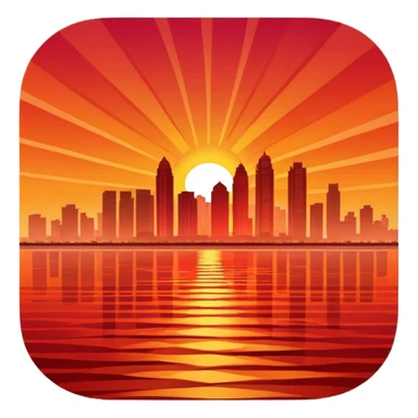 Mumbai sunset sticker