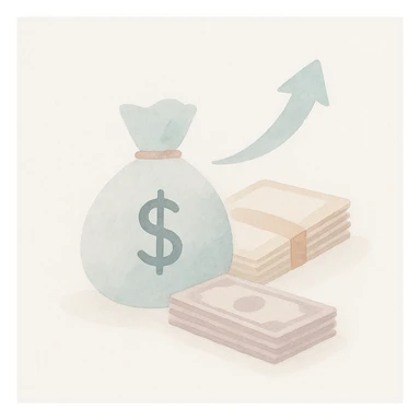 investment watercolor art style sticker