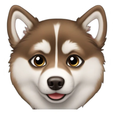 Pomsky brown sticker