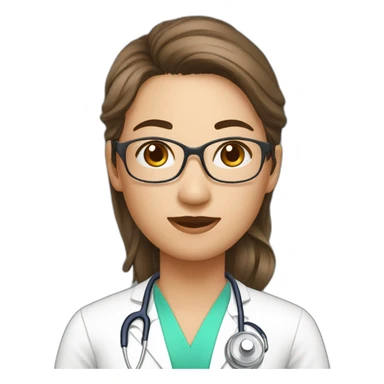 doctor, massage therapist in orange uniform sticker