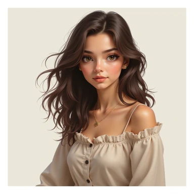cute girl, photorealistic style, variation 1 sticker