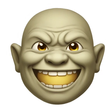 Japanese ogre smiling imp sticker
