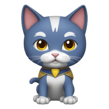 Cat super hero sticker