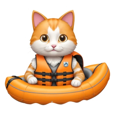 cat rafting sticker