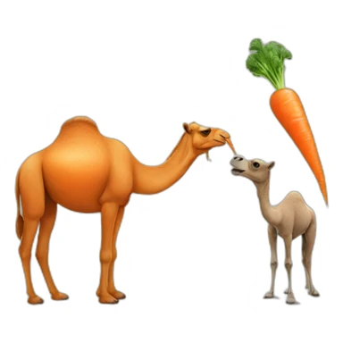 carrot eating camel eating carrot eating sticker