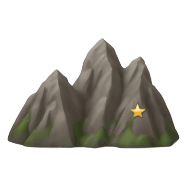 Moutain with three stars at the point sticker
