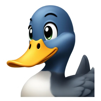 A Smiling blue duck that is showing thumbs up  sticker