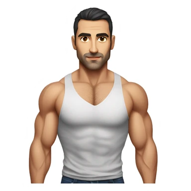 attractive, ripped, stylish armenian man, portrait, nutrionist sticker