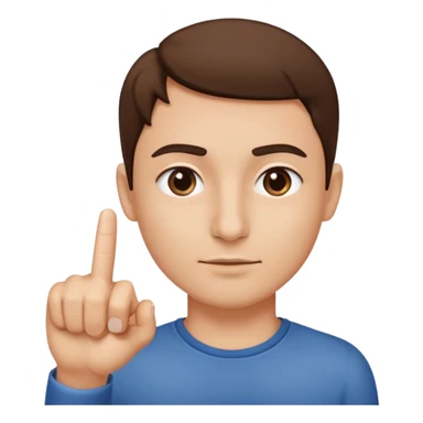 finger pointing left swipping under nose sticker