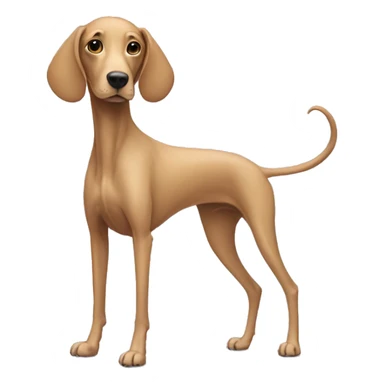 dog with extra long legs and no hair  sticker
