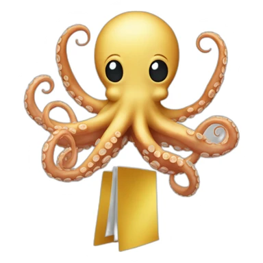 an octopus winning the nobel peace prize sticker