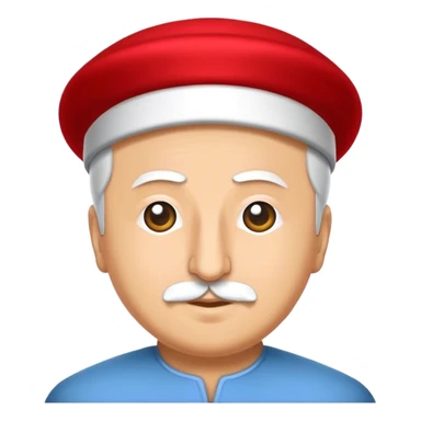 Sırıtan emojinin üstünde mavi şapka sticker