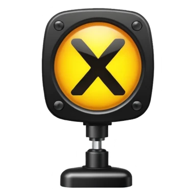 Strobe light with a black X over it. sticker