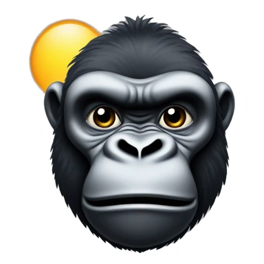 Gorilla in front of a Sun  sticker