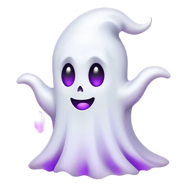 ghost coming out of purple fire sticker