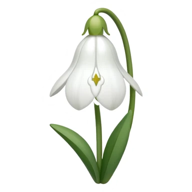 snowdrop flower sticker