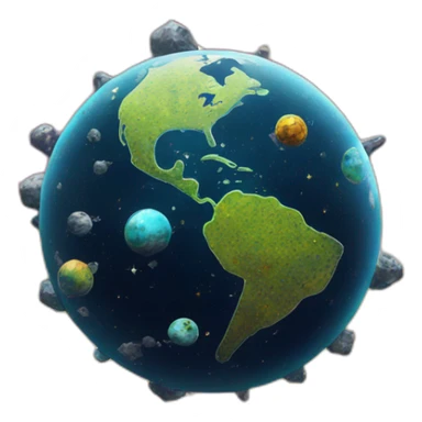 cool punk globe in space with clusters on it sticker