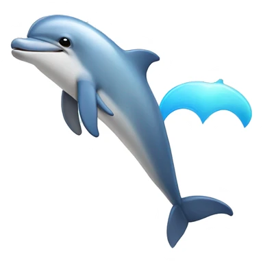 Dolphin with rainbows and poking it’s head out of the ocean  sticker