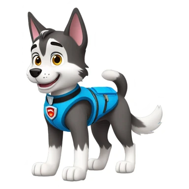 Paw patrol husky full body sticker