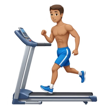 fit guy in blue shorts Treadmill sticker