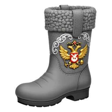 Russian felt boots made of wool sticker