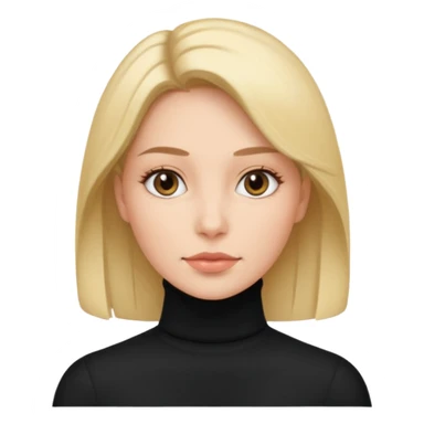 woman in turtle neck sticker