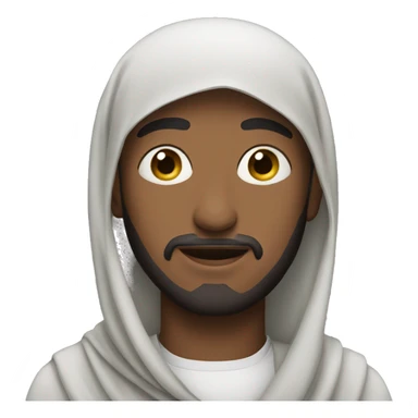 a man with hijab with star eyes sticker