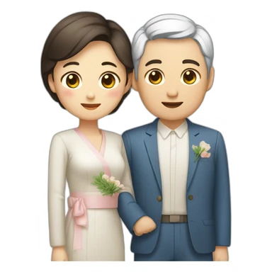 Korean 30’ age couple sticker