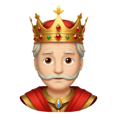 Autumn old King – maple crown + bronze sash,Red Kings. sticker