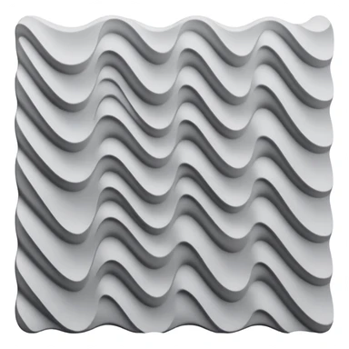 gray wavy sound absorbing foam sheet with ribbed surface sticker