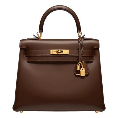 hermes kelly deep chocolate brown color bag sticker