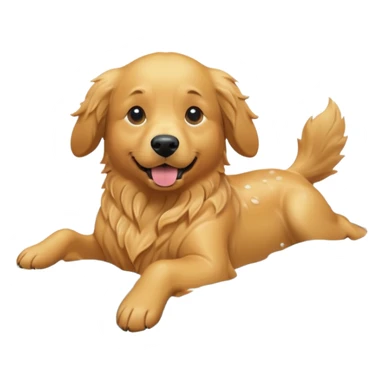 Golden retriever swimming sticker