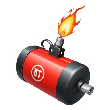 Time bomb but rectangular and red tnts sticker