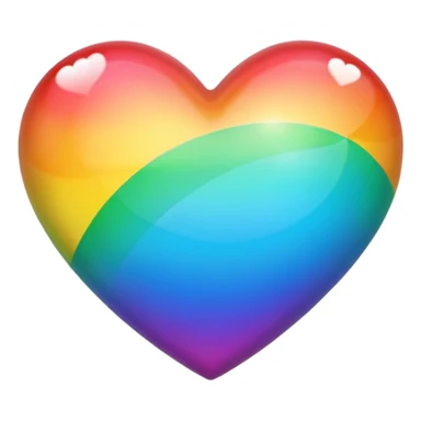 rainbow heart sticker