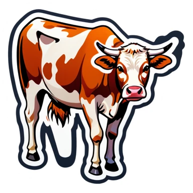 Cow sticker