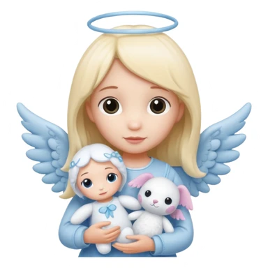 a mix of a jellycat and angel, stitch girlfriend sticker